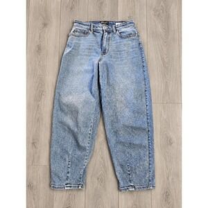 Judy Blue Barrel Leg Jeans Size 3/26 Light Wash High Rise Cropped Denim